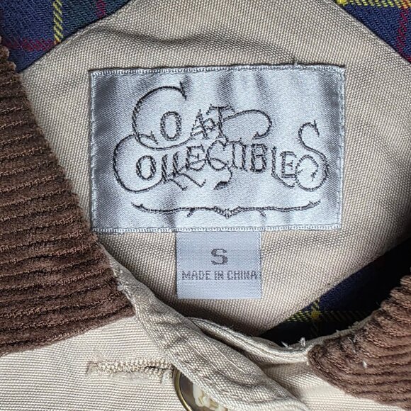 Coat Collectibles Womens Beige and Brown Button Up Short Trench Coat Size Small - Picture 3 of 15